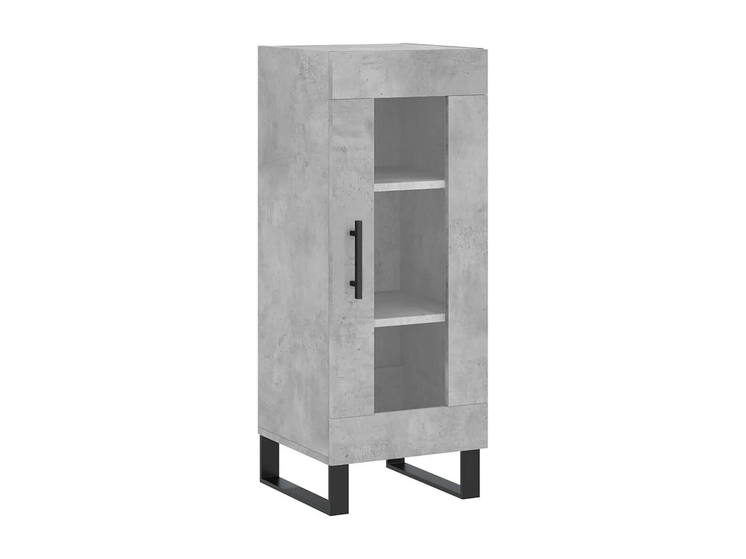 Buffet haut Gris béton 34,5x34x180 cm Bois d'ingénierie