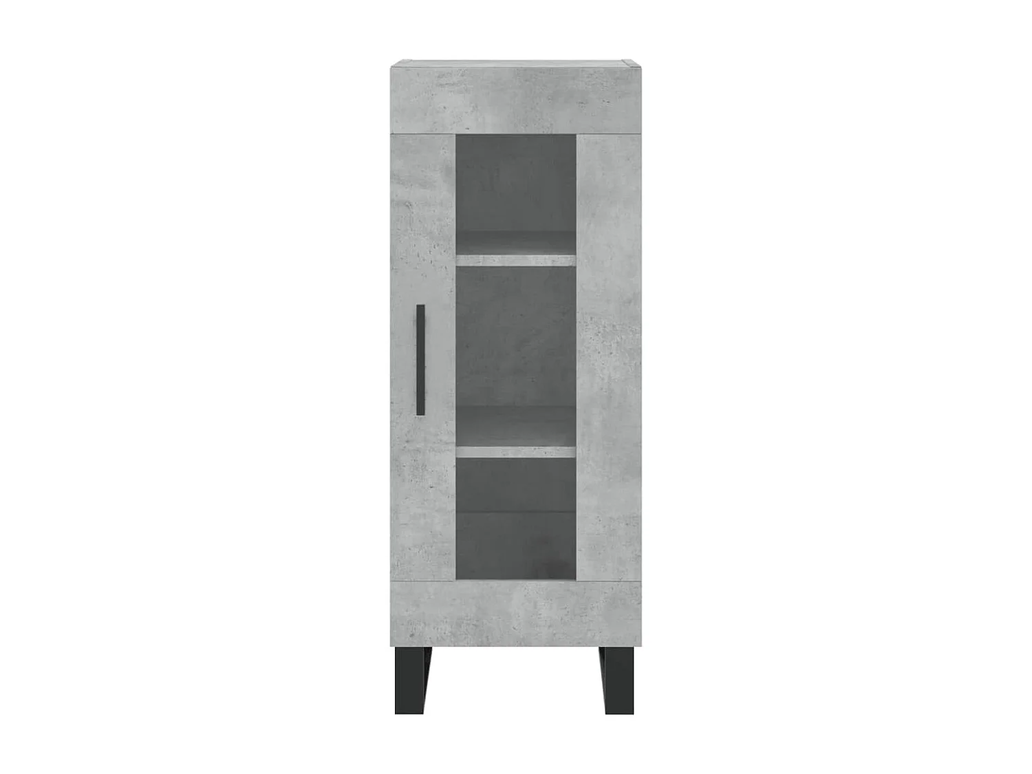 Credenza Grigio Cemento 34,5x34x180 cm in Legno Multistrato