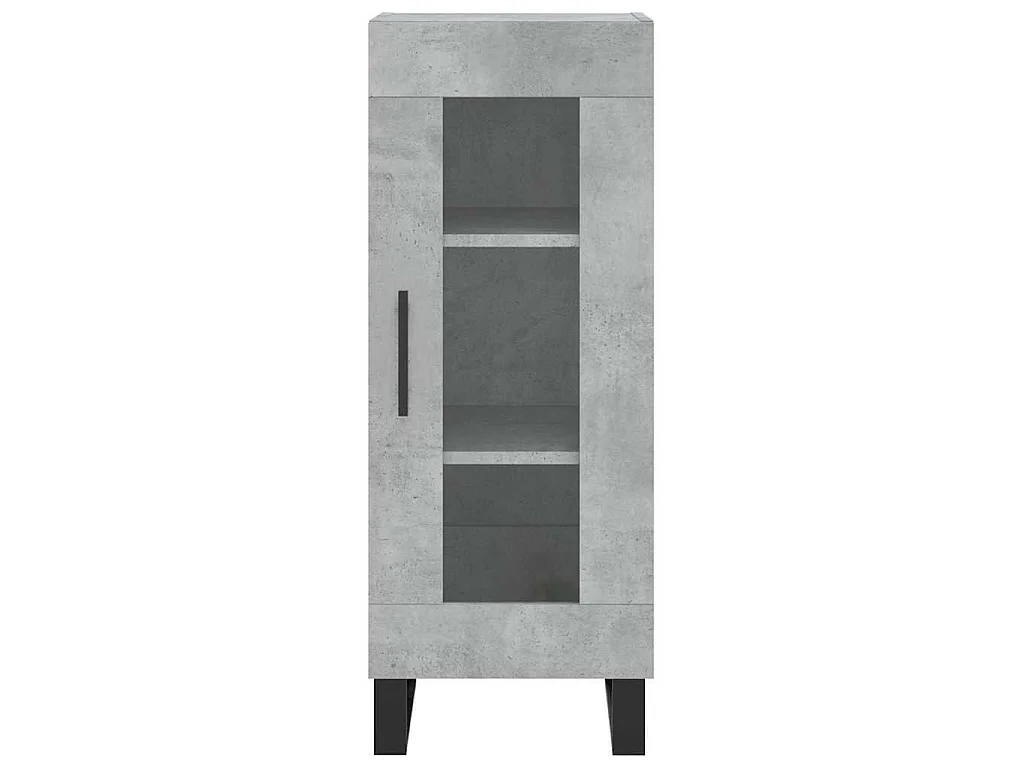 Buffet haut Gris béton 34,5x34x180 cm Bois d'ingénierie