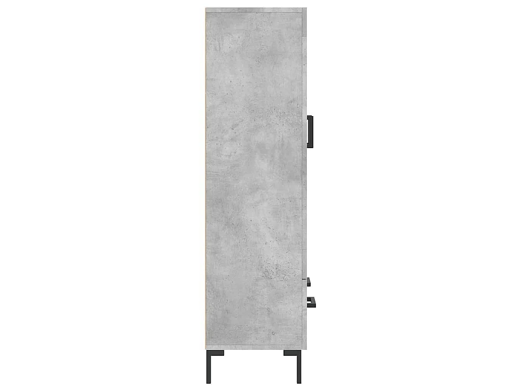 Hoge kast 69,5x31x115 cm bewerkt hout betongrijs