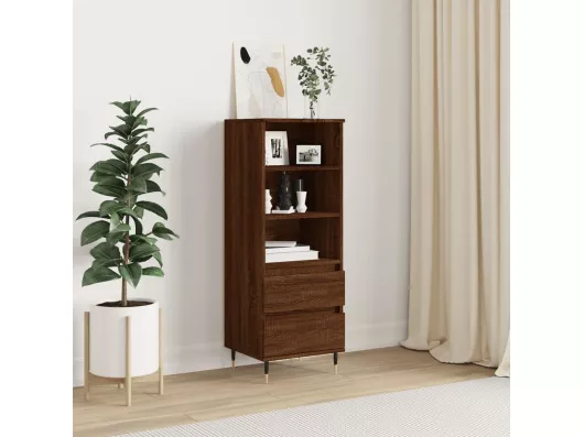 Kauf Unique Highboard Braun Eichen-Optik 40x36x110 cm Holzwerkstoff