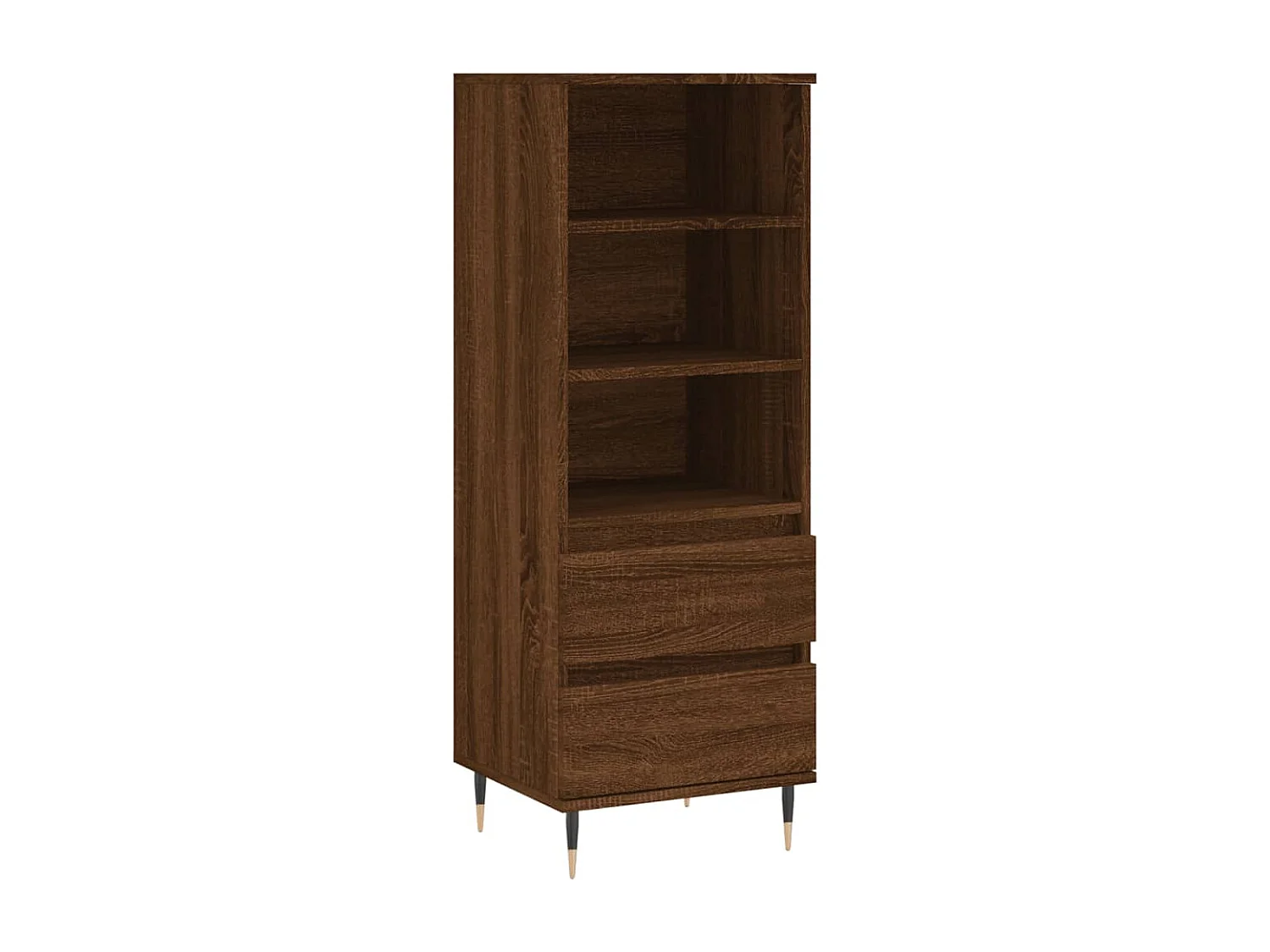 Buffet haut Chêne marron 40x36x110 cm Bois d'ingénierie