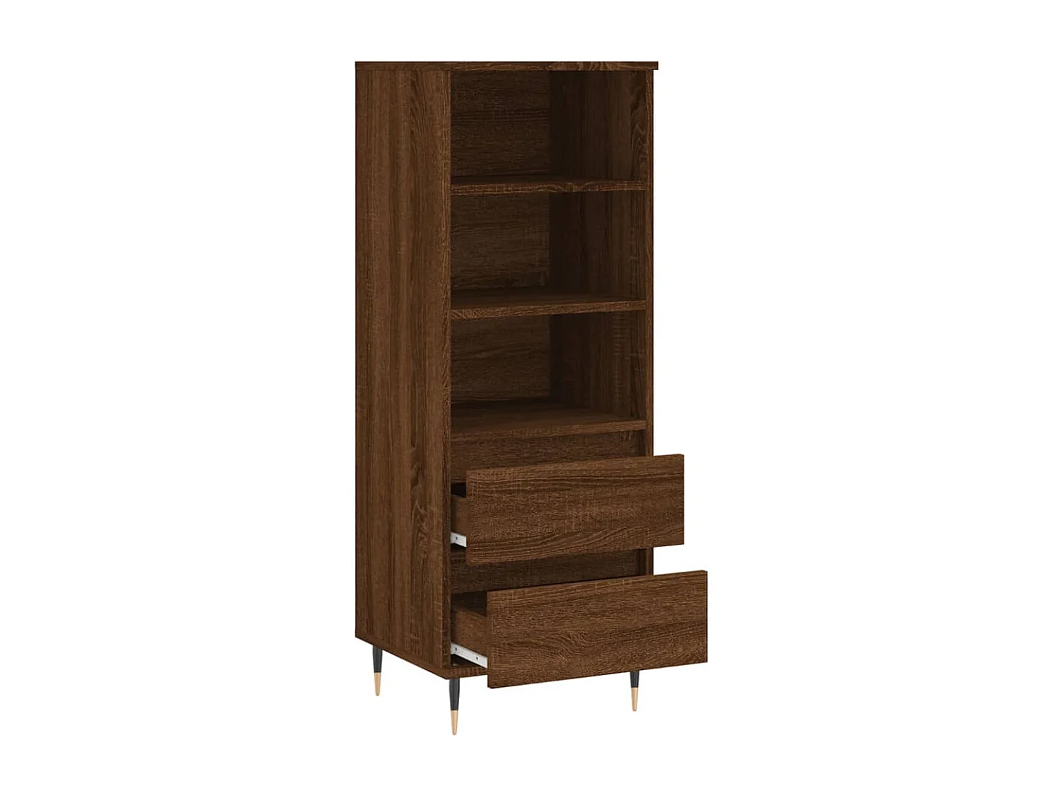 Buffet haut Chêne marron 40x36x110 cm Bois d'ingénierie