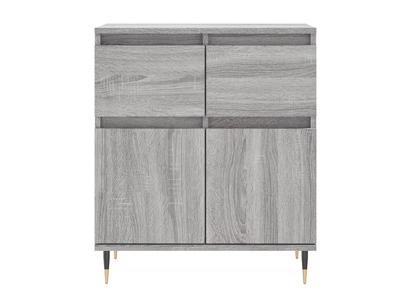 Dressoir 60x35x70 cm bewerkt hout grijs sonoma eikenkleurig