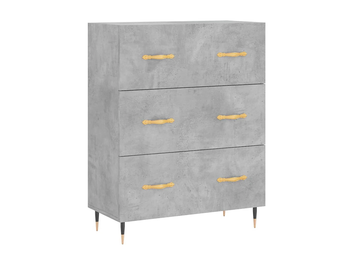 Buffet haut Gris béton 69,5x34x180 cm Bois d'ingénierie