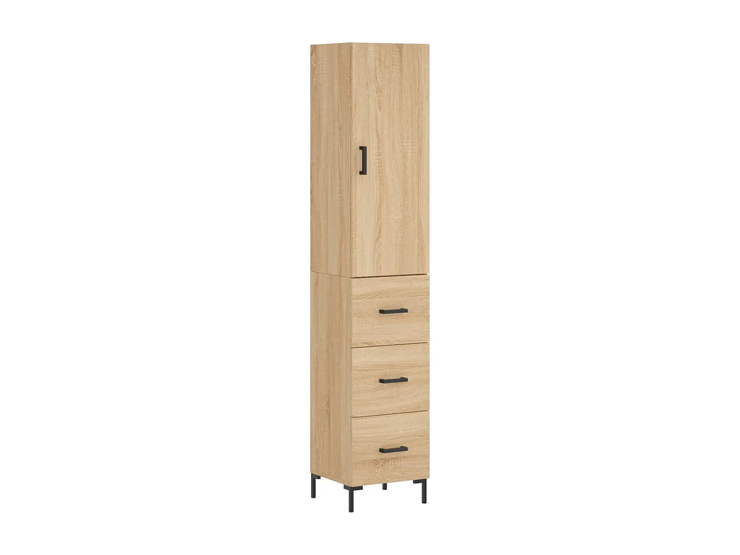 Buffet haut Chêne sonoma 34,5x34x180 cm Bois d'ingénierie