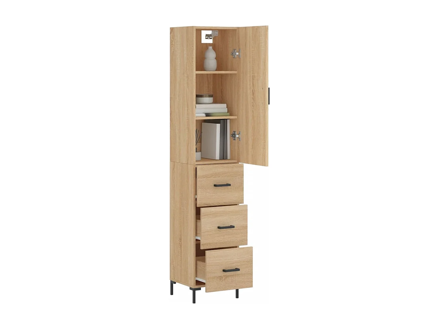 Highboard Sonoma-Eiche 34,5x34x180 cm Holzwerkstoff