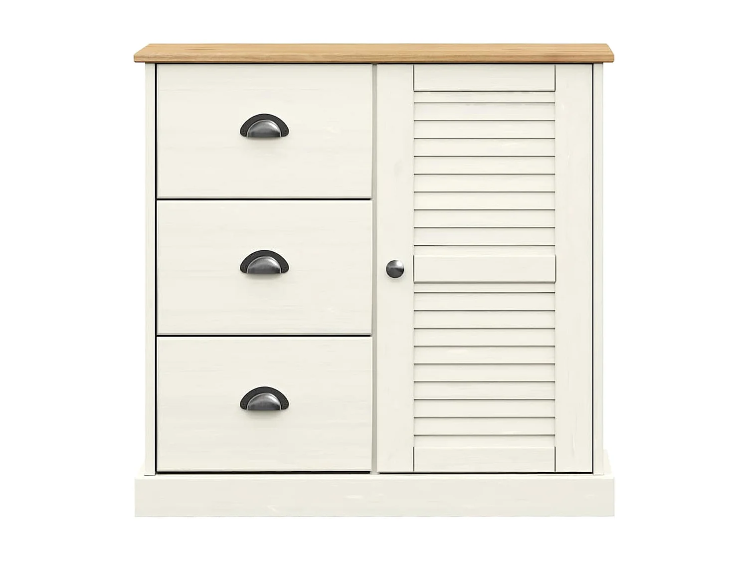 Dressoir met lades VIGO 78x40x75 cm massief grenenhout wit