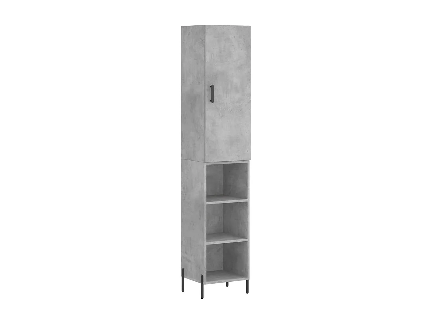 Highboard Betongrau 34,5x34x180 cm Holzwerkstoff