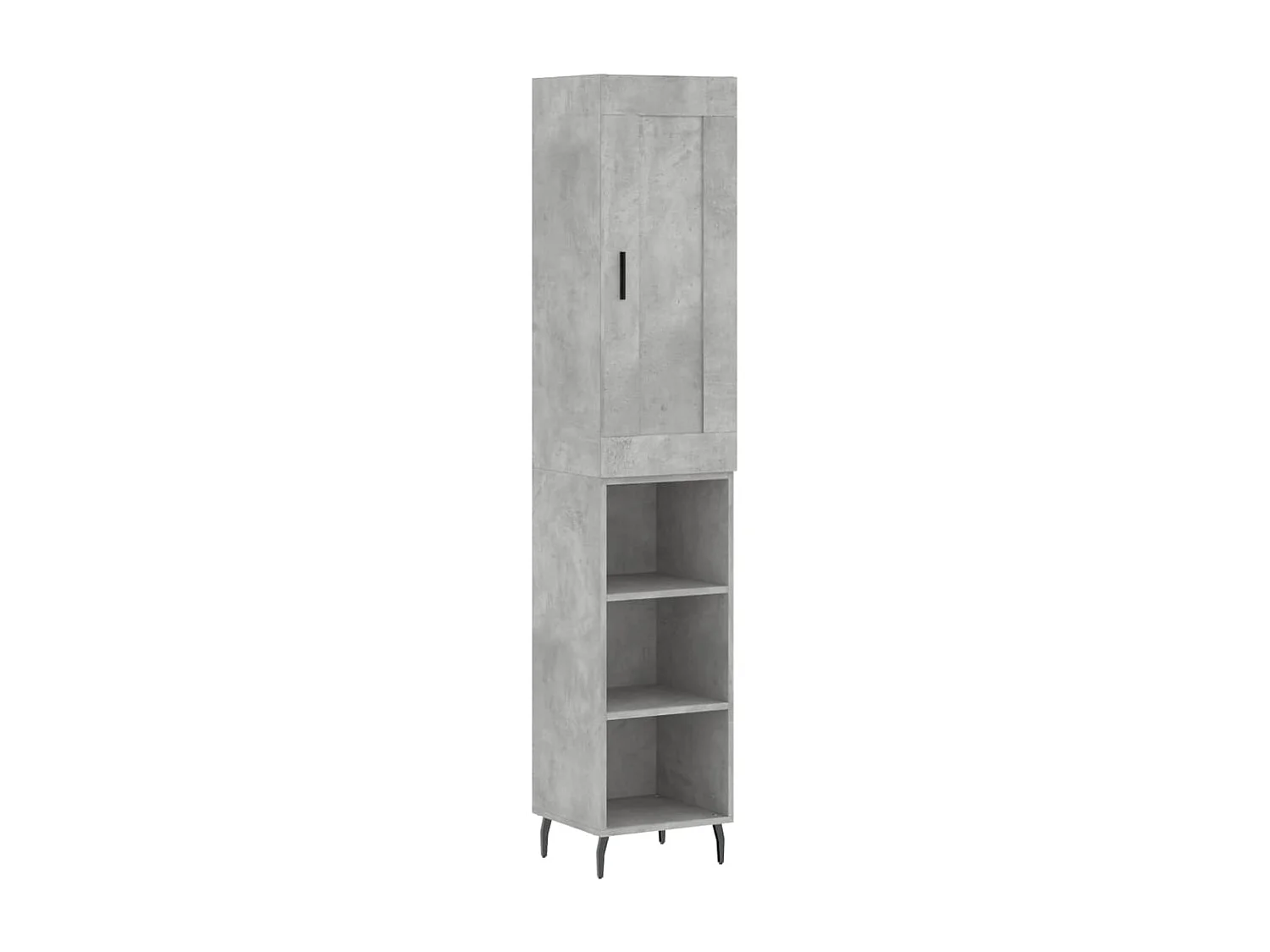 Highboard Betongrau 34,5x34x180 cm Holzwerkstoff