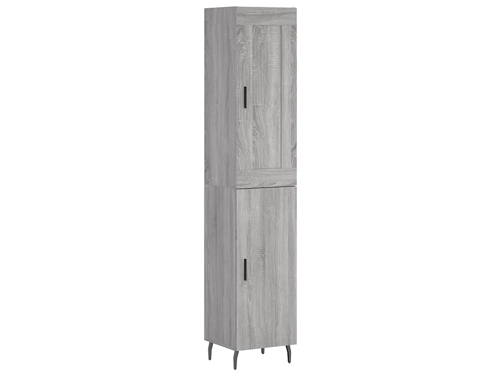 Highboard Grau Sonoma 34,5x34x180 cm Holzwerkstoff