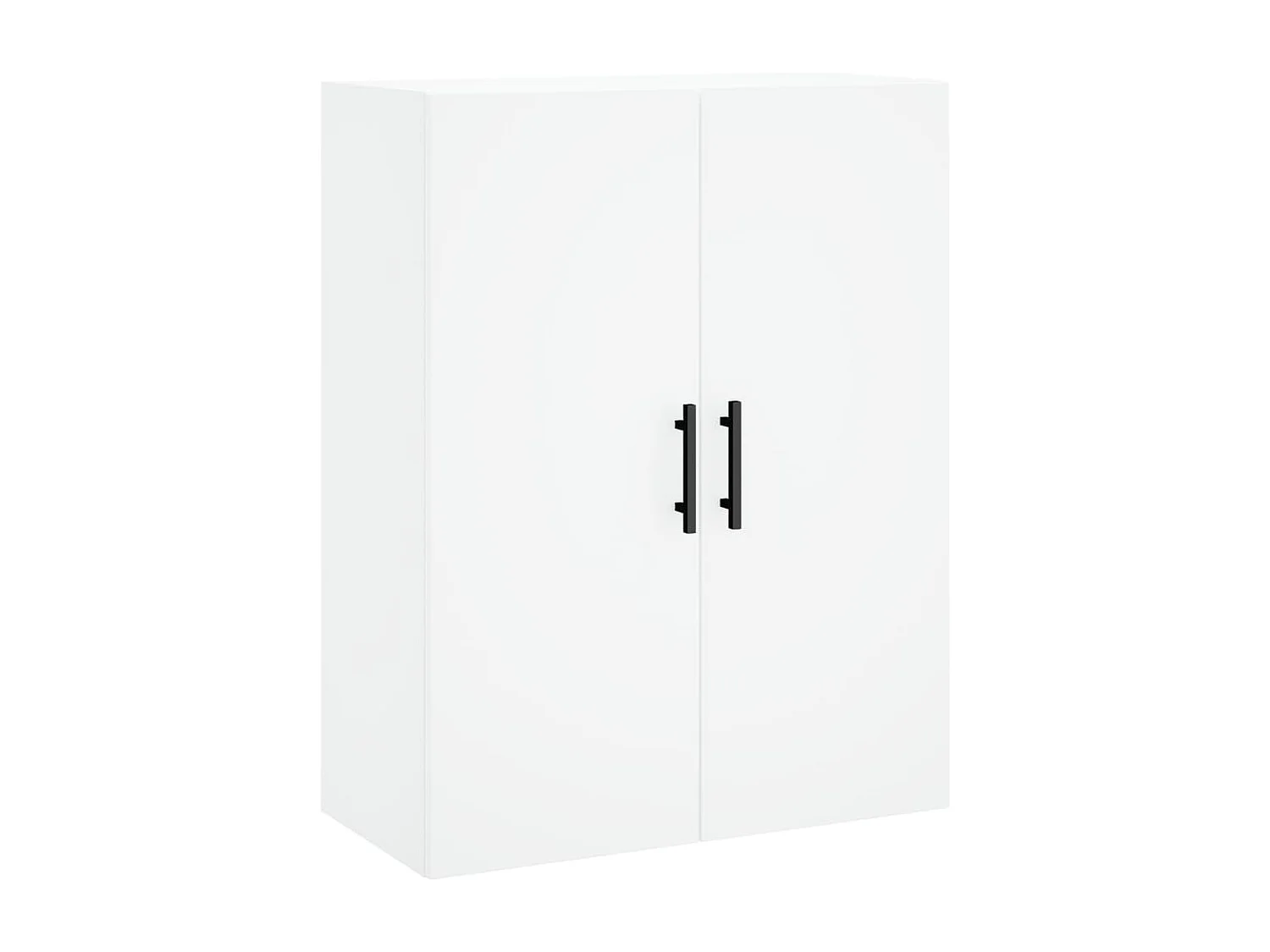 Wysoki bufet biały 69,5x34x180 cm z drewna inżynieryjnego