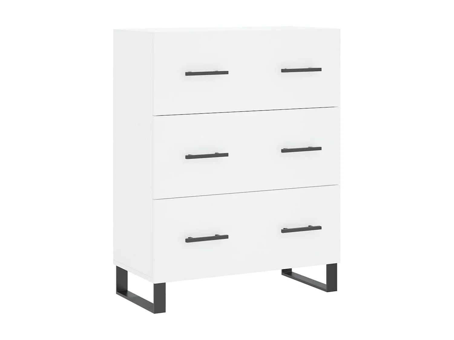 Buffet haut Blanc 69,5x34x180 cm Bois d'ingénierie