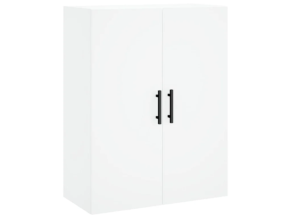 Wysoki bufet biały 69,5x34x180 cm z drewna inżynieryjnego