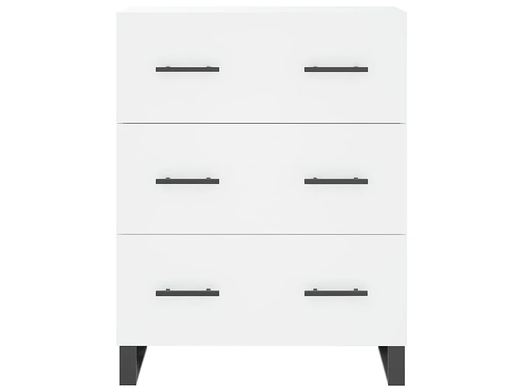 Wysoki bufet biały 69,5x34x180 cm z drewna inżynieryjnego