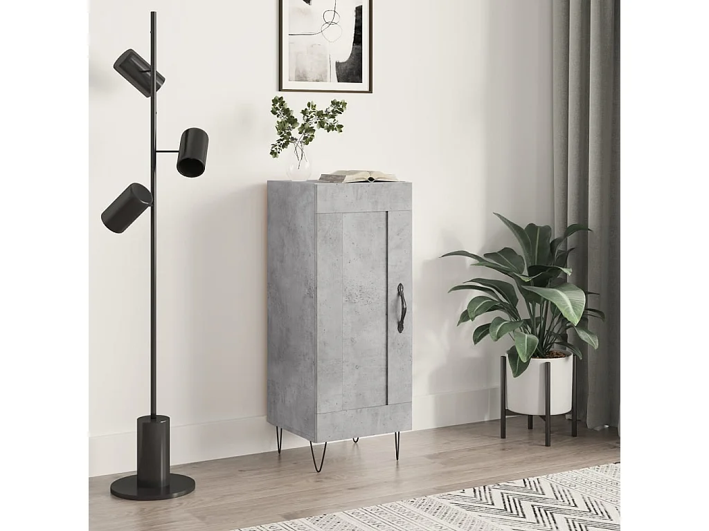 Sideboard Betongrau 34,5x34x90 cm Holzwerkstoff