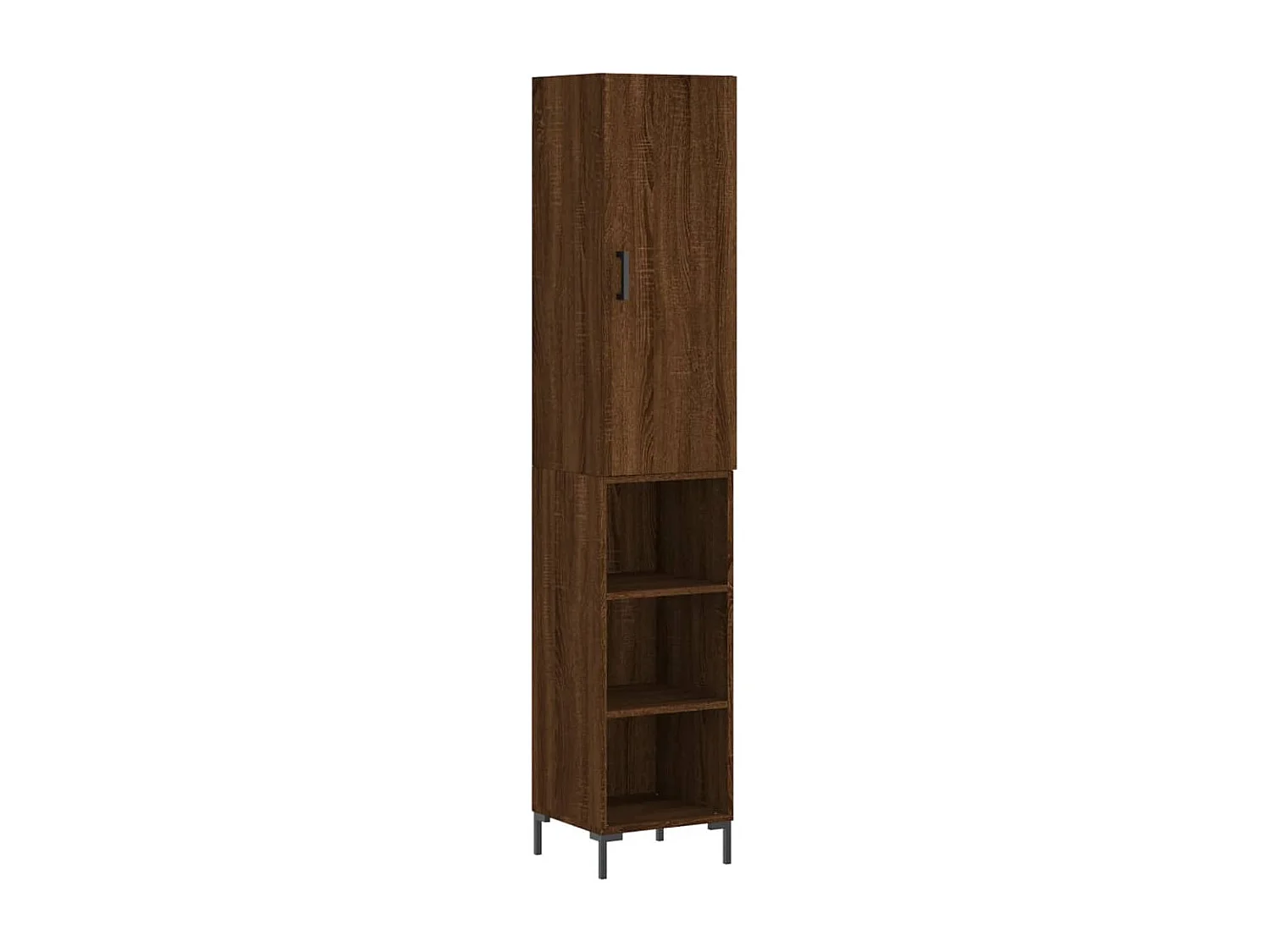Buffet haut Chêne marron 34,5x34x180 cm Bois d'ingénierie