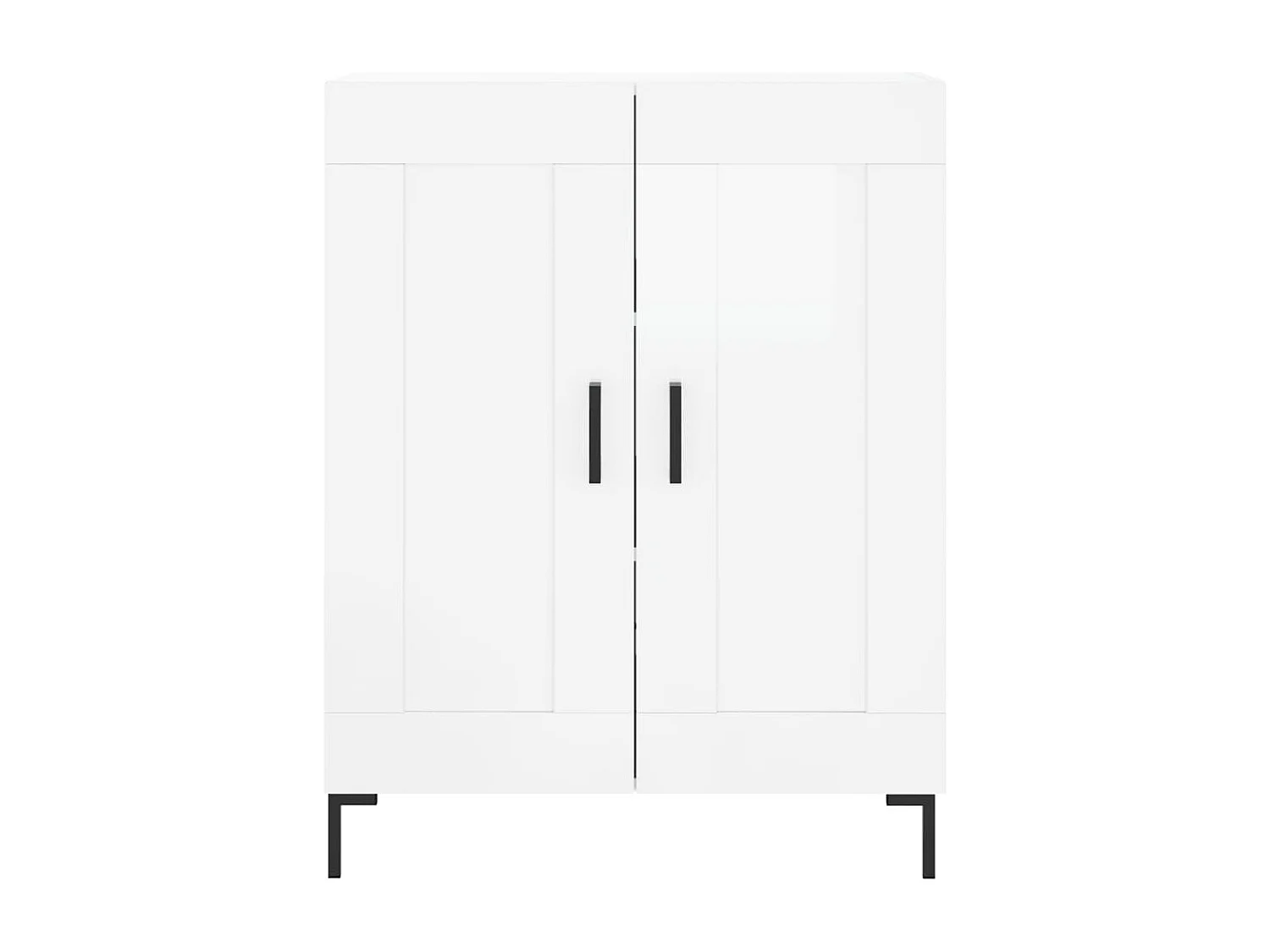 Credenza 69,5x34x90 cm in Legno Multistrato Bianco Lucido