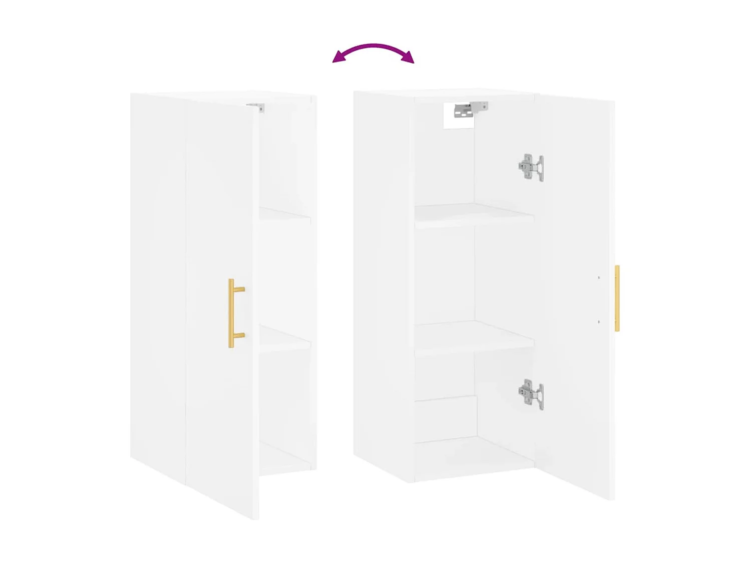 Armoire murale blanc 34,5x34x90 cm