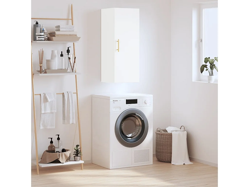 Armoire murale blanc 34,5x34x90 cm