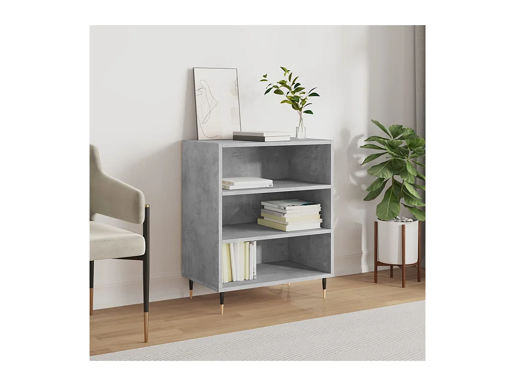 Buffet gris béton 57x35x70 cm bois d'ingénierie