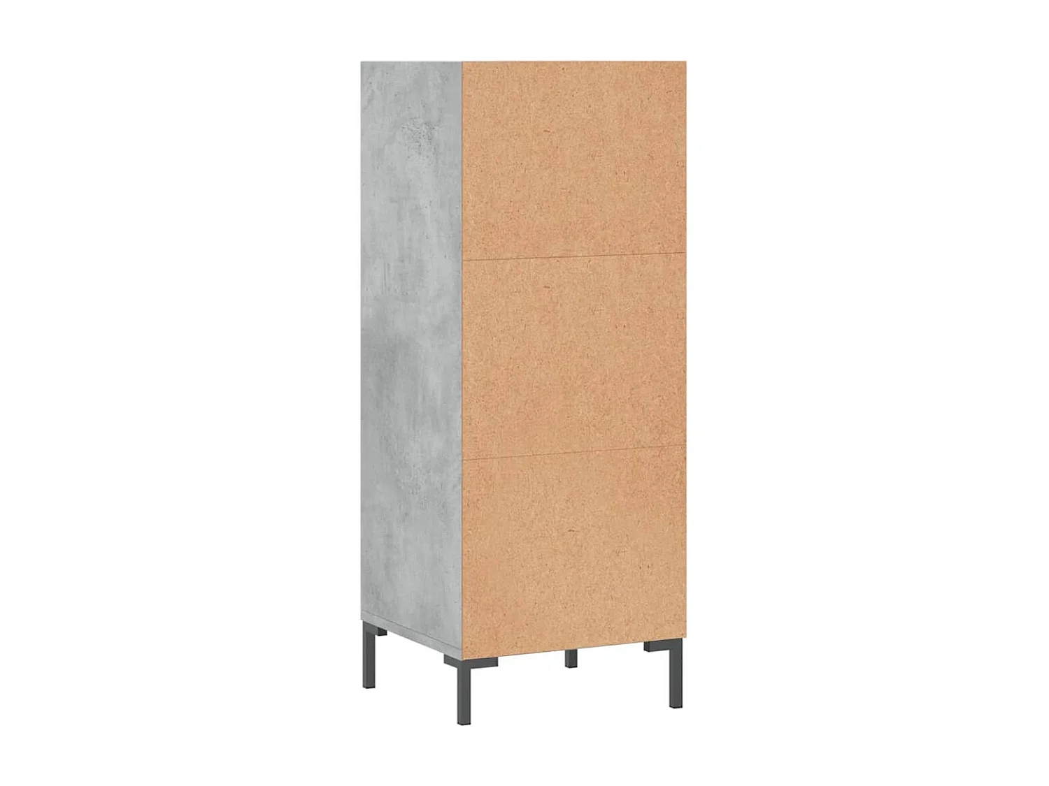 Buffet gris béton 34,5x32,5x90 cm bois d'ingénierie