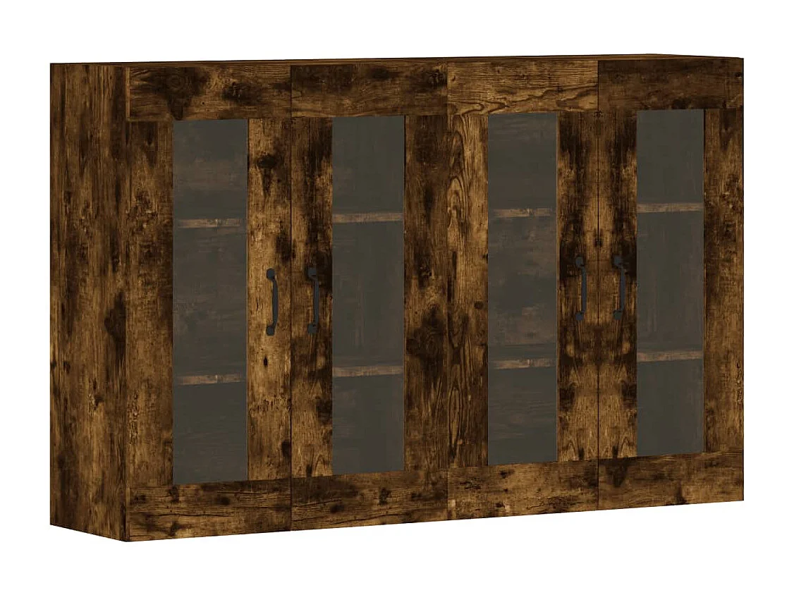 Wandschränke 2 Stk. Räuchereiche Holzwerkstoff