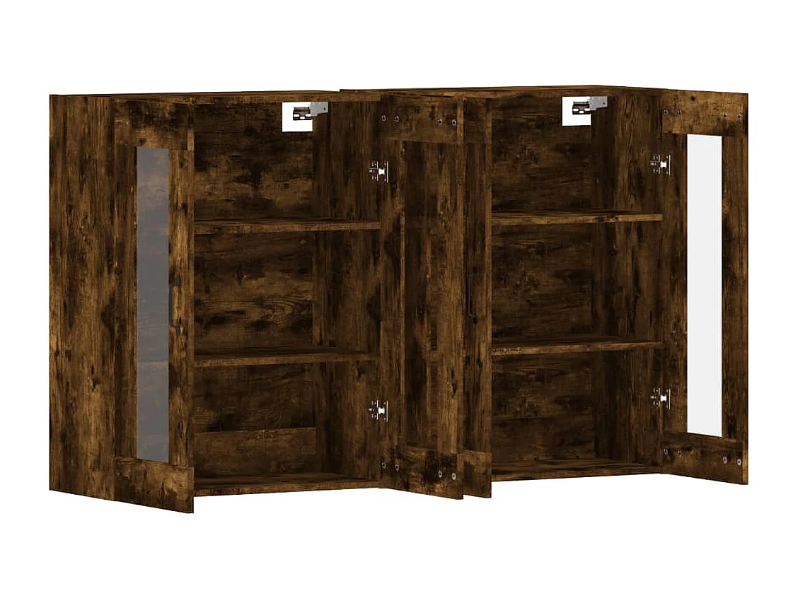 Wandschränke 2 Stk. Räuchereiche Holzwerkstoff