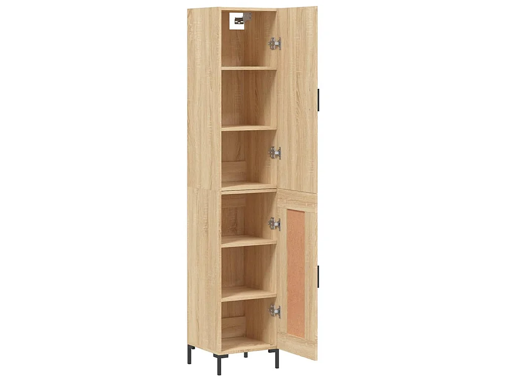 Buffet haut Chêne sonoma 34,5x34x180 cm Bois d'ingénierie