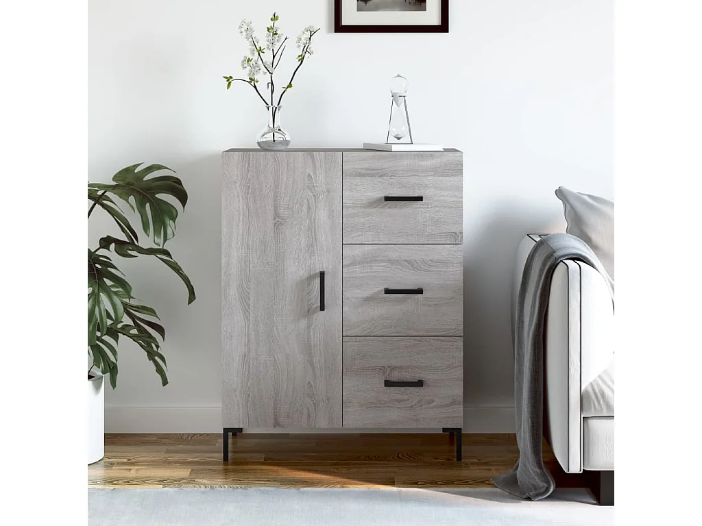 Buffet sonoma gris 69,5x34x90 cm bois d'ingénierie