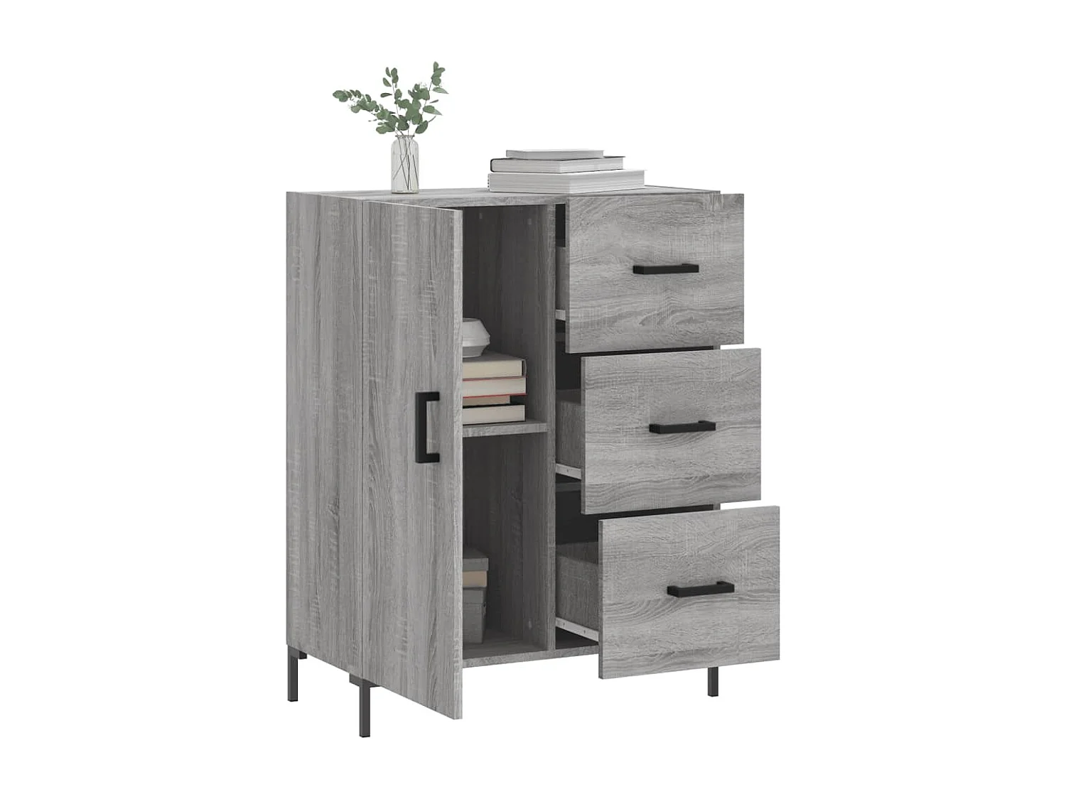 Buffet sonoma gris 69,5x34x90 cm bois d'ingénierie
