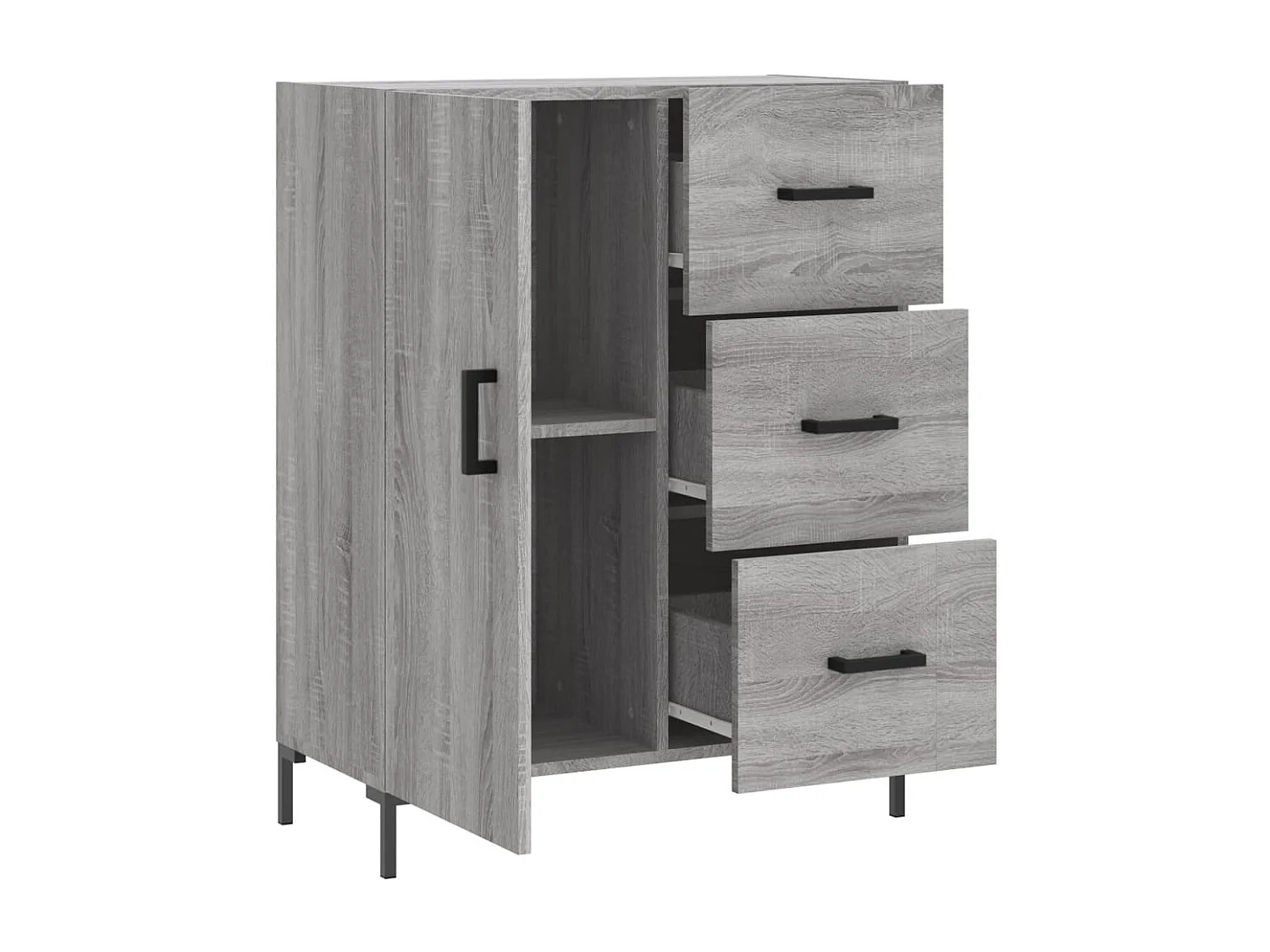 Buffet sonoma gris 69,5x34x90 cm bois d'ingénierie