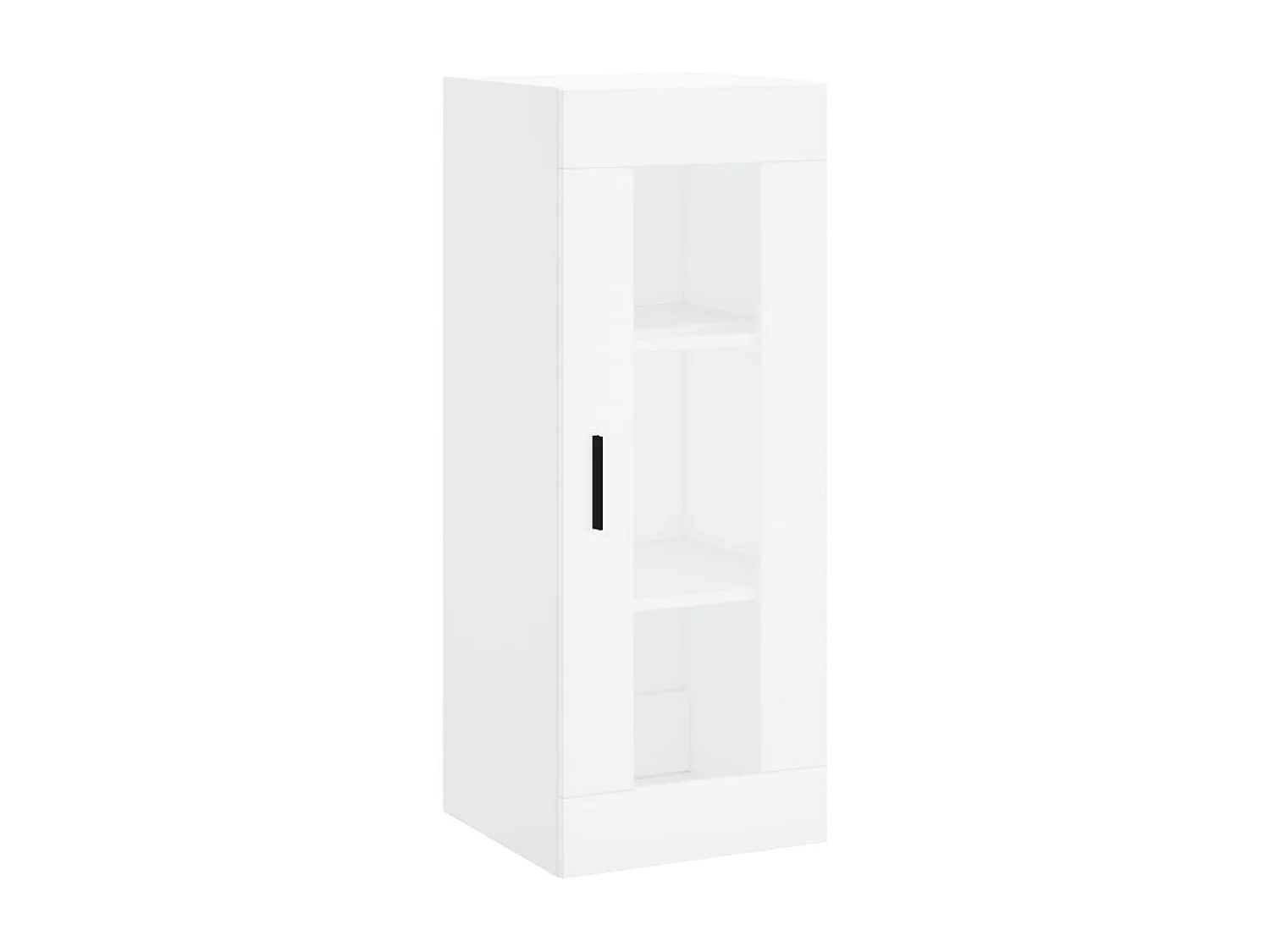 Aparador alto madera contrachapada blanco 34,5x34x180 cm