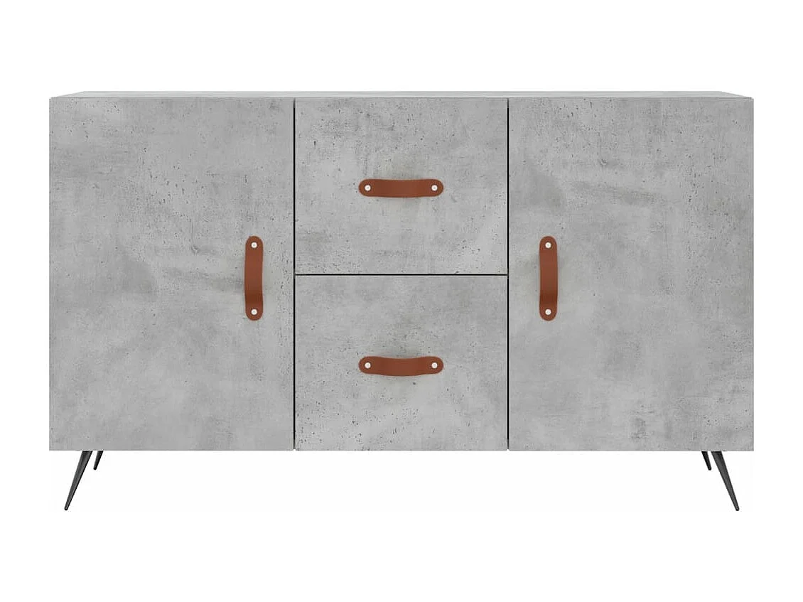 Buffet gris béton 100x36x60 cm bois d'ingénierie
