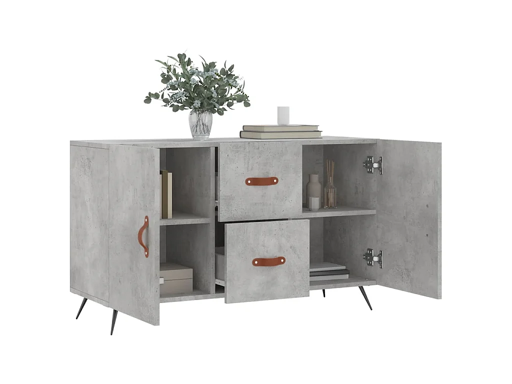Sideboard Betongrau 100x36x60 cm Holzwerkstoff