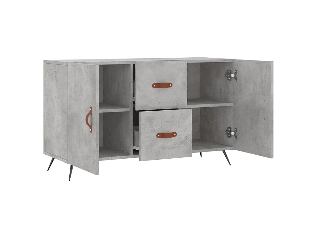 Sideboard Betongrau 100x36x60 cm Holzwerkstoff
