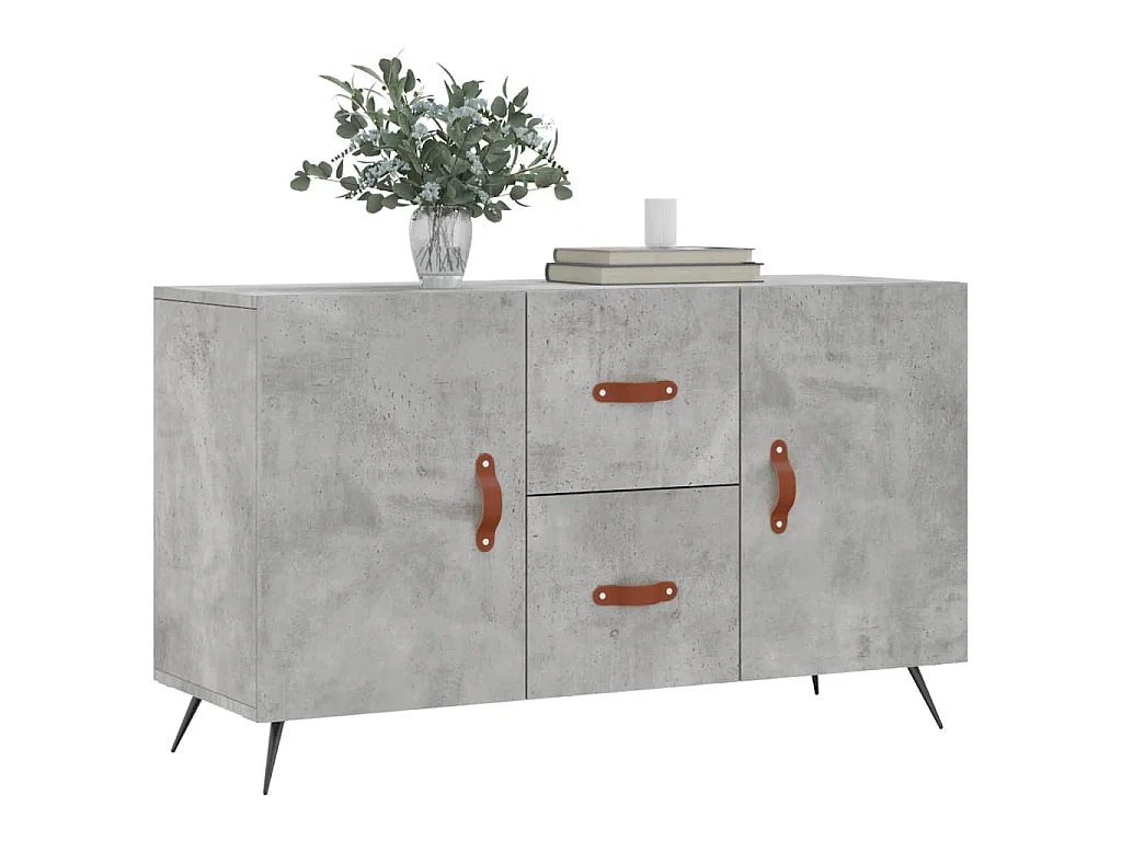 Sideboard Betongrau 100x36x60 cm Holzwerkstoff