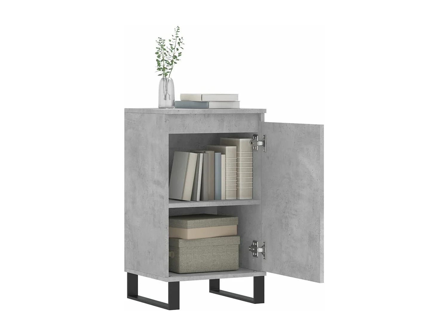 Dressoir 40x35x70 cm bewerkt hout betongrijs