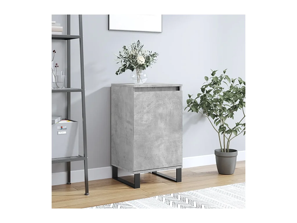 Buffet gris béton 40x35x70 cm bois d'ingénierie