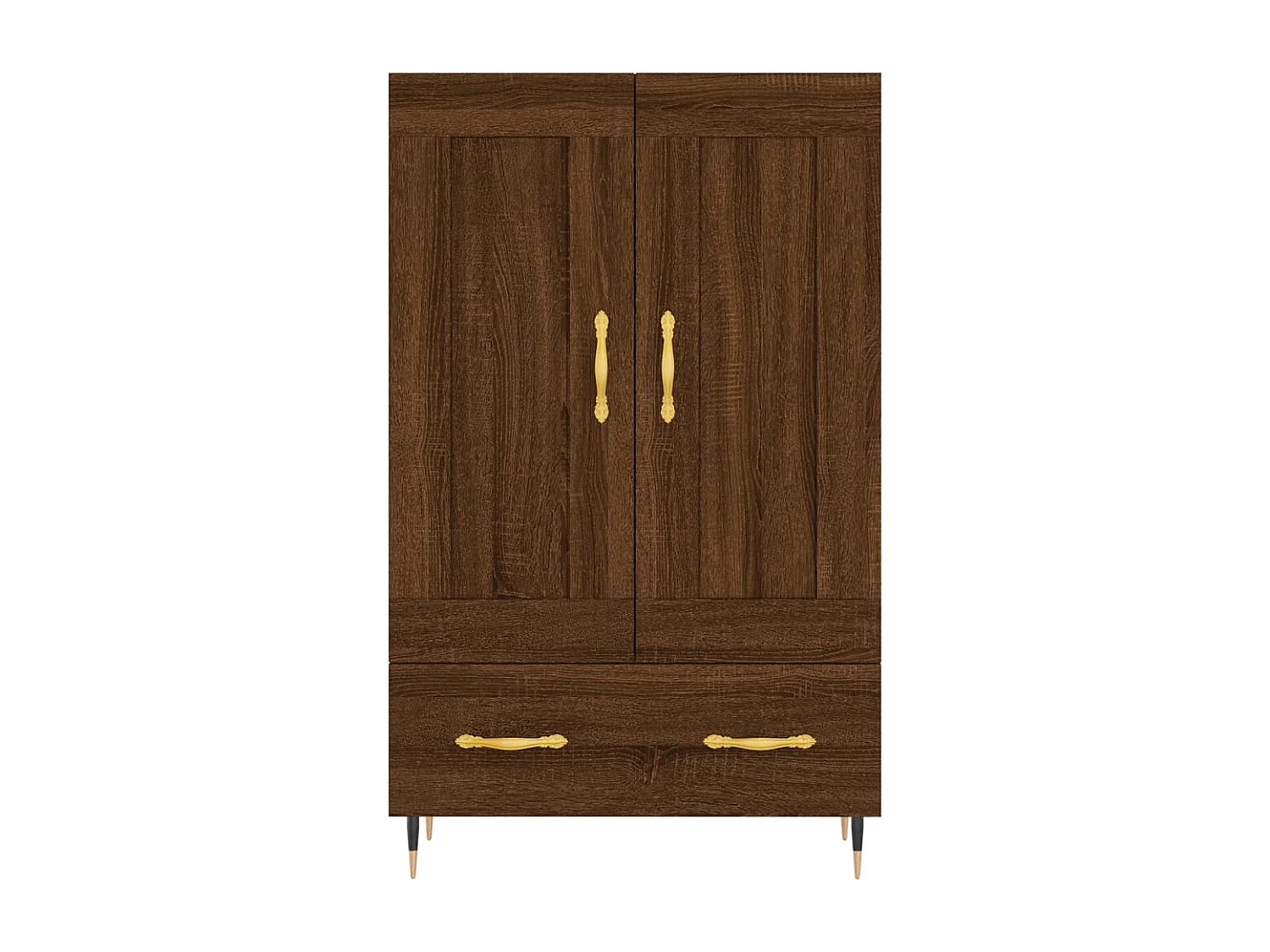 Buffet haut chêne marron 69,5x31x115 cm bois d'ingénierie