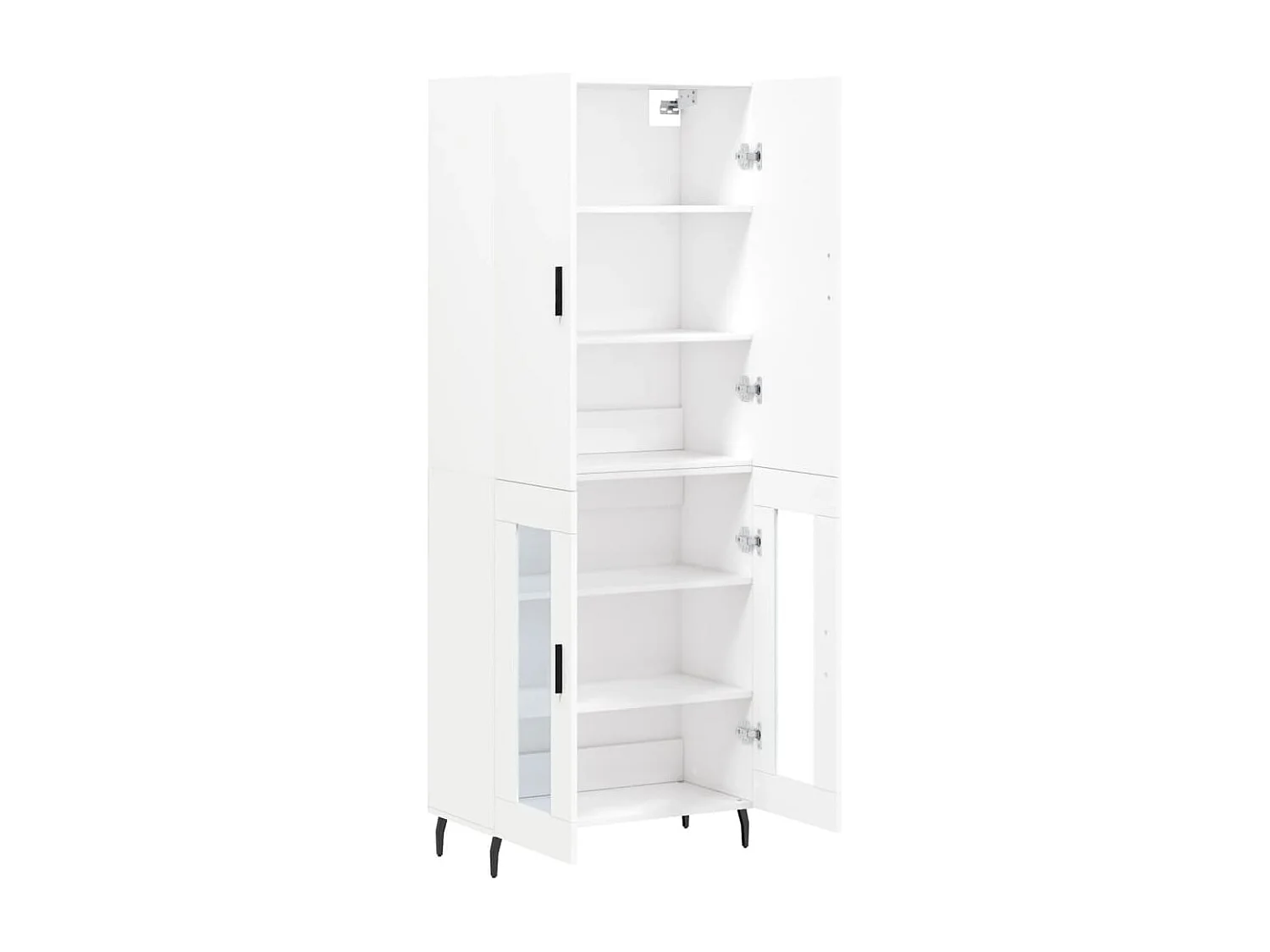 Buffet haut Blanc 69,5x34x180 cm Bois d'ingénierie