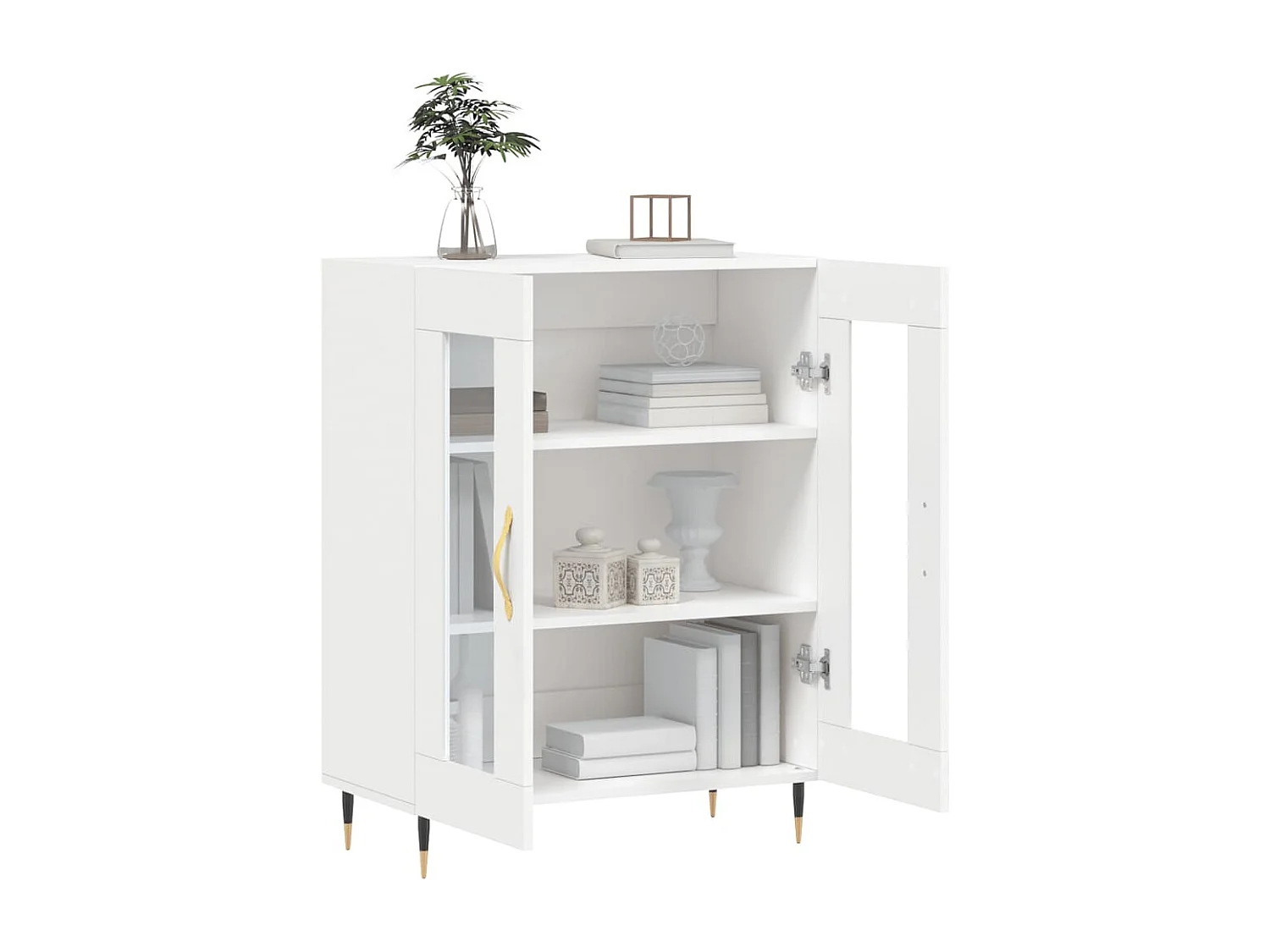 Buffet blanc 69,5x34x90 cm bois d'ingénierie