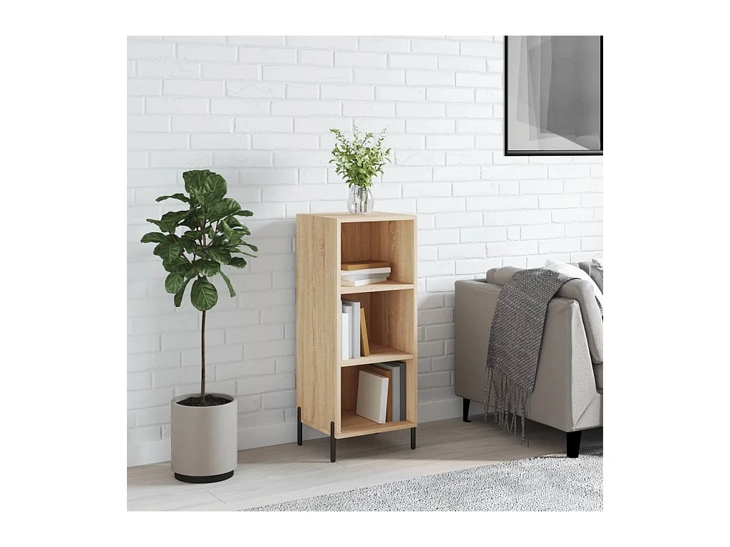 Dressoir 34,5x32,5x90 cm bewerkt hout sonoma eikenkleurig