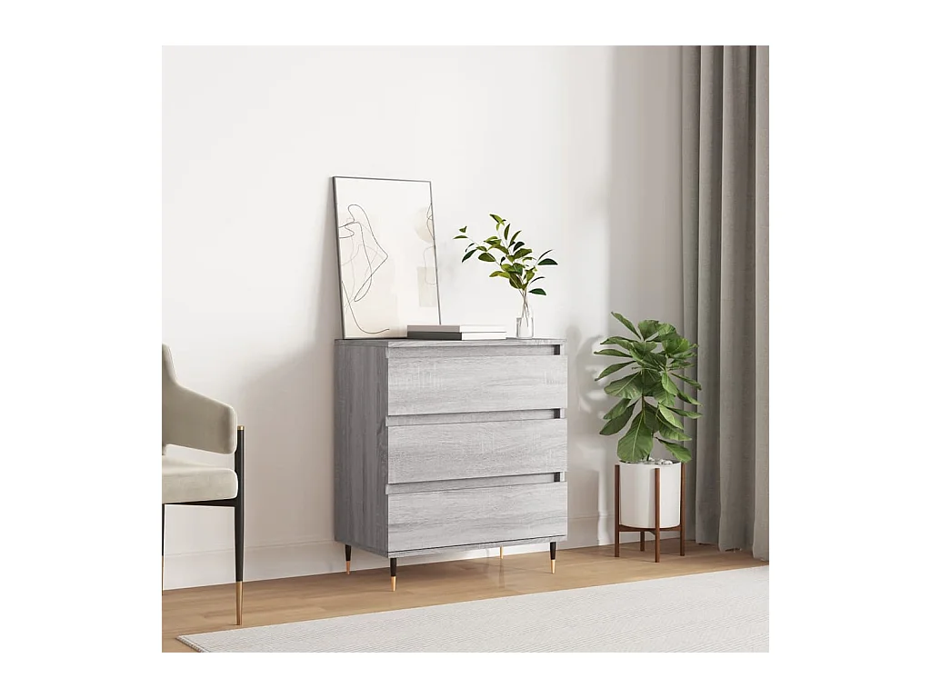 Buffet Sonoma gris 60x35x70 cm Bois d'ingénierie