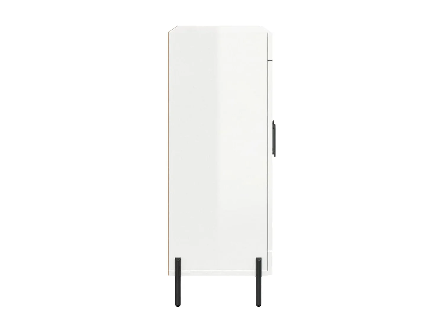 Buffet Blanc brillant 69,5x34x90 cm Bois d'ingénierie