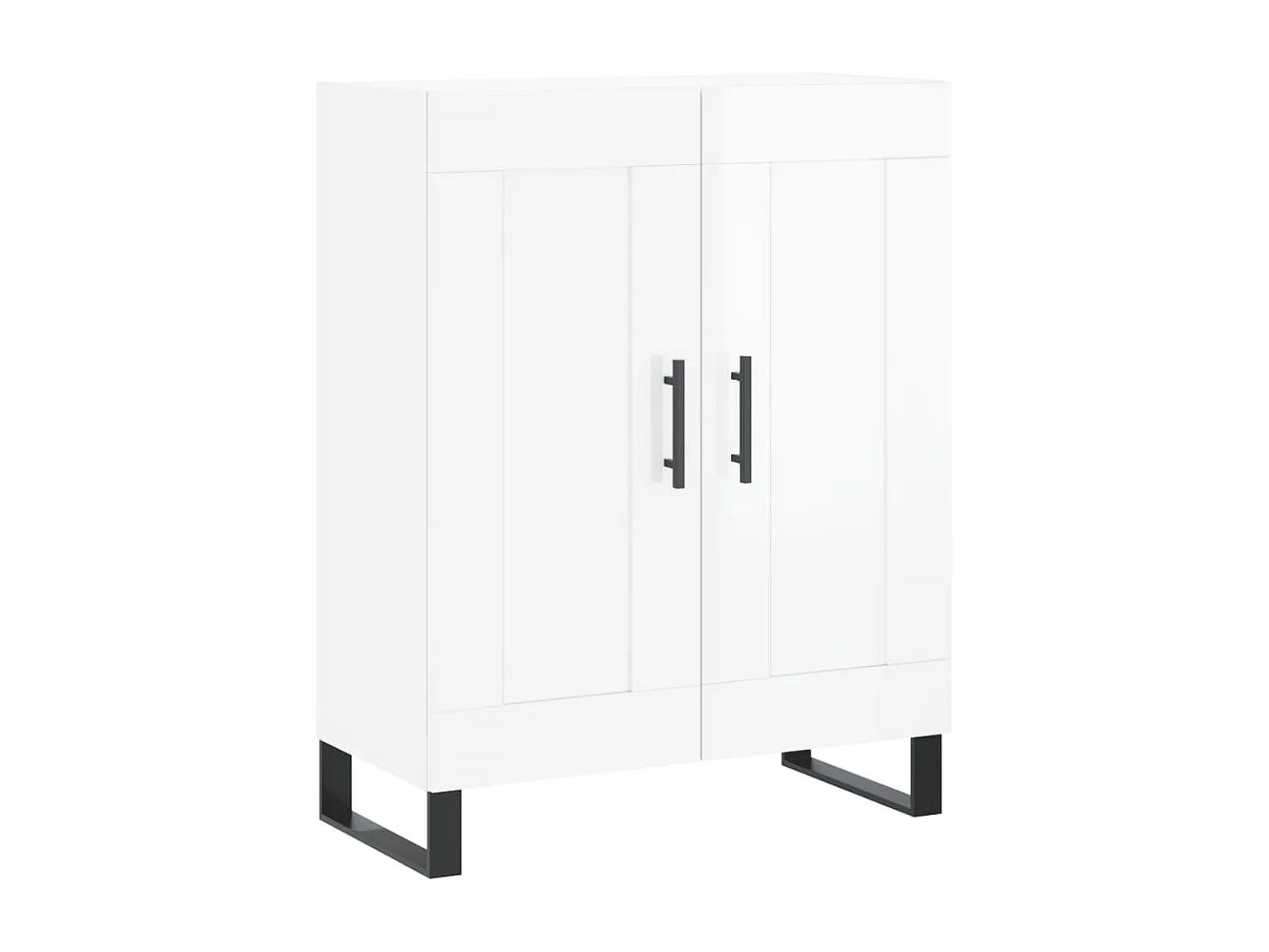 Credenza 69,5x34x90 cm in Legno Multistrato Bianco Lucido
