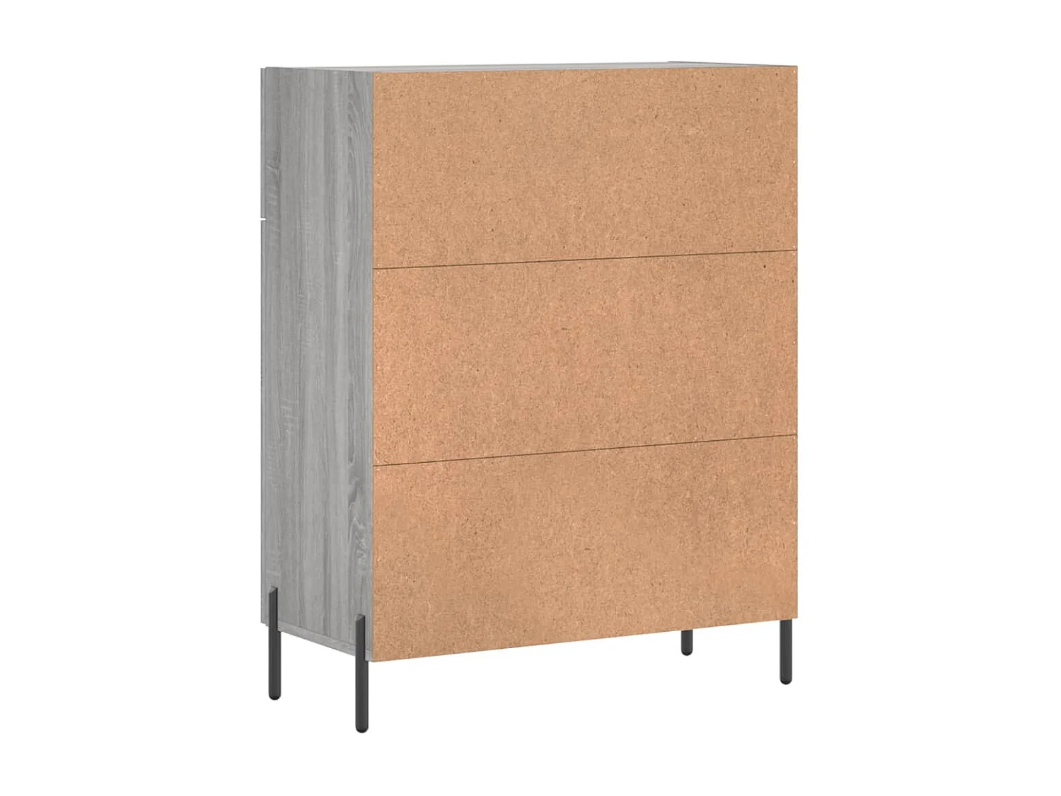 Dressoir 69,5x34x90 cm bewerkt hout grijs sonoma eikenkleurig