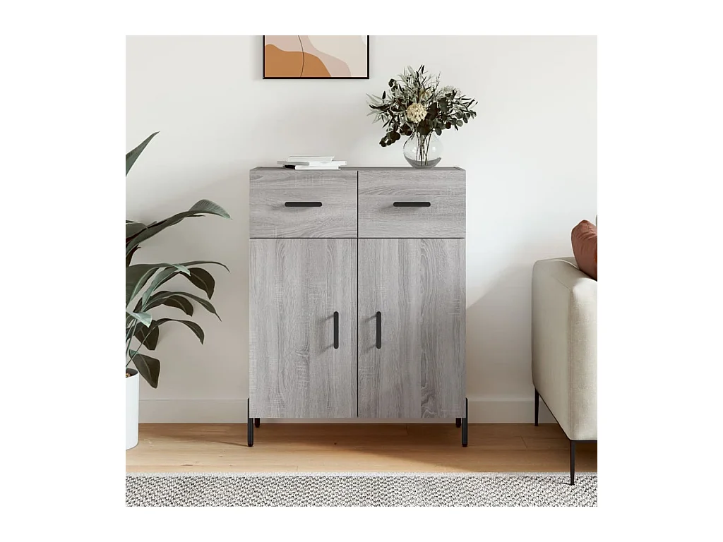 Sideboard Grau Sonoma 69,5x34x90 cm Holzwerkstoff