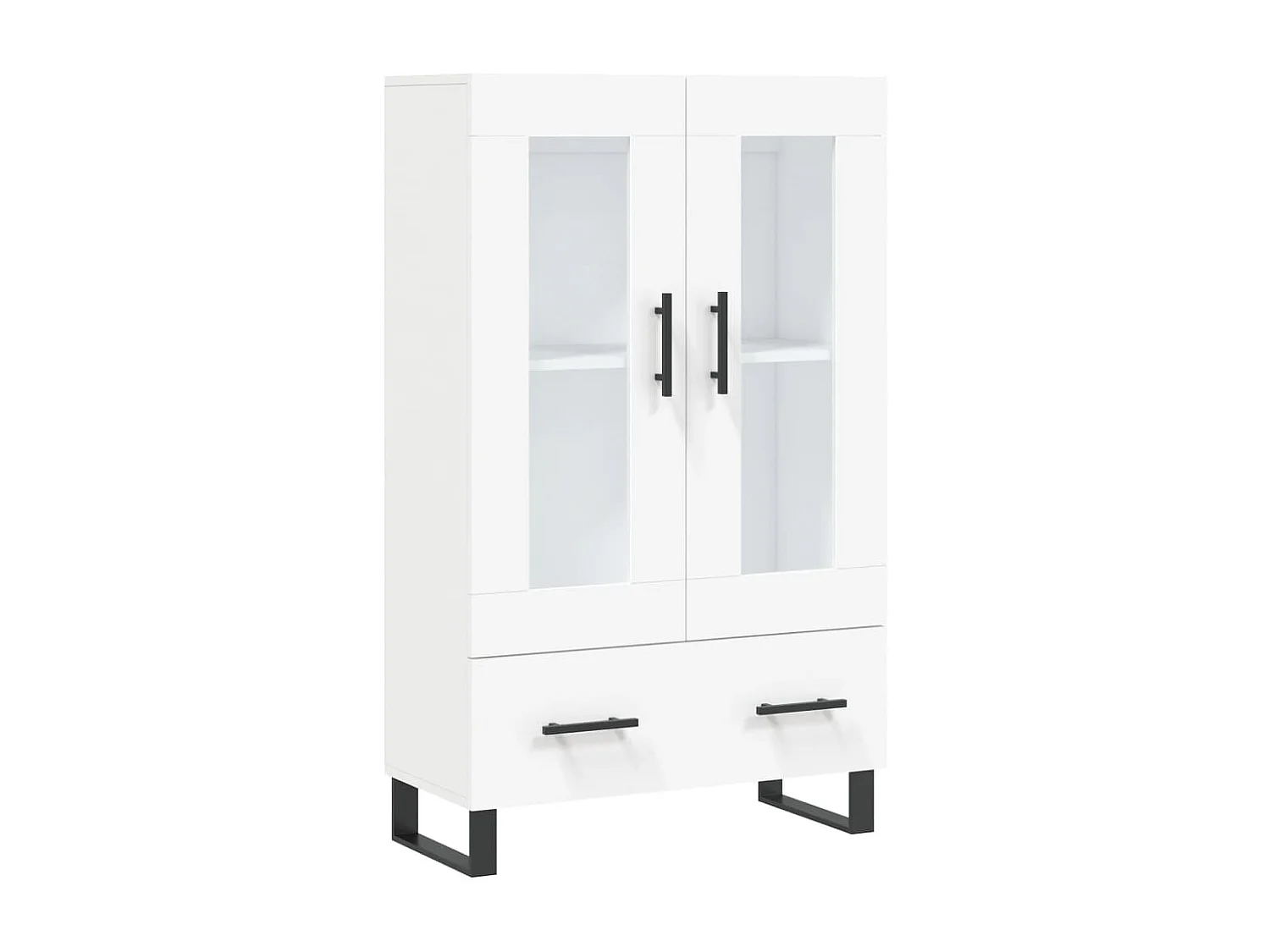 Hoge kast 69,5x31x115 cm bewerkt hout wit