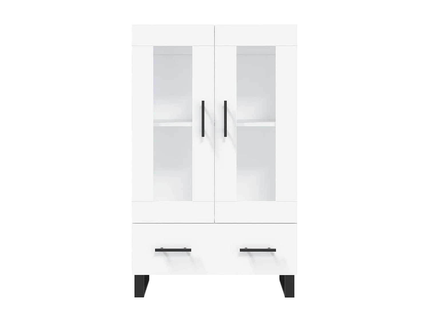 Hoge kast 69,5x31x115 cm bewerkt hout wit